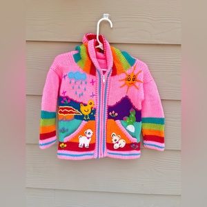 Precious Pink Ecuadorian Sweater For Kids Size 3t